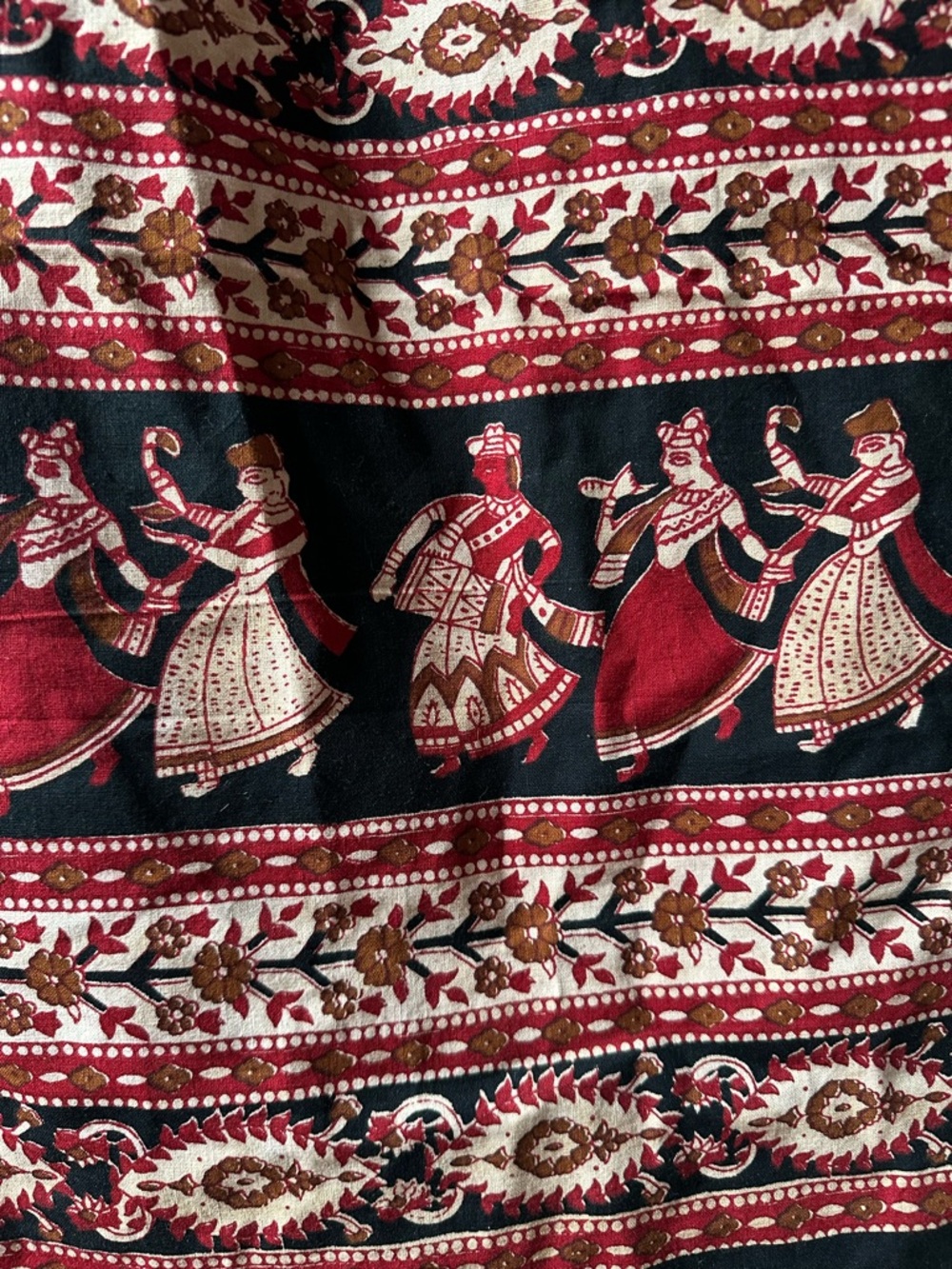 Mid Century Fabric Tapestry Boho India Upcycle